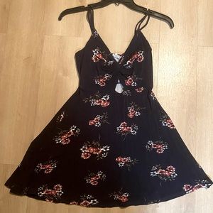 Navy Floral dress from Garage